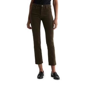 AG Jeans  Mari Corduroy Straight-Leg Jeans Rich umber Brown 25